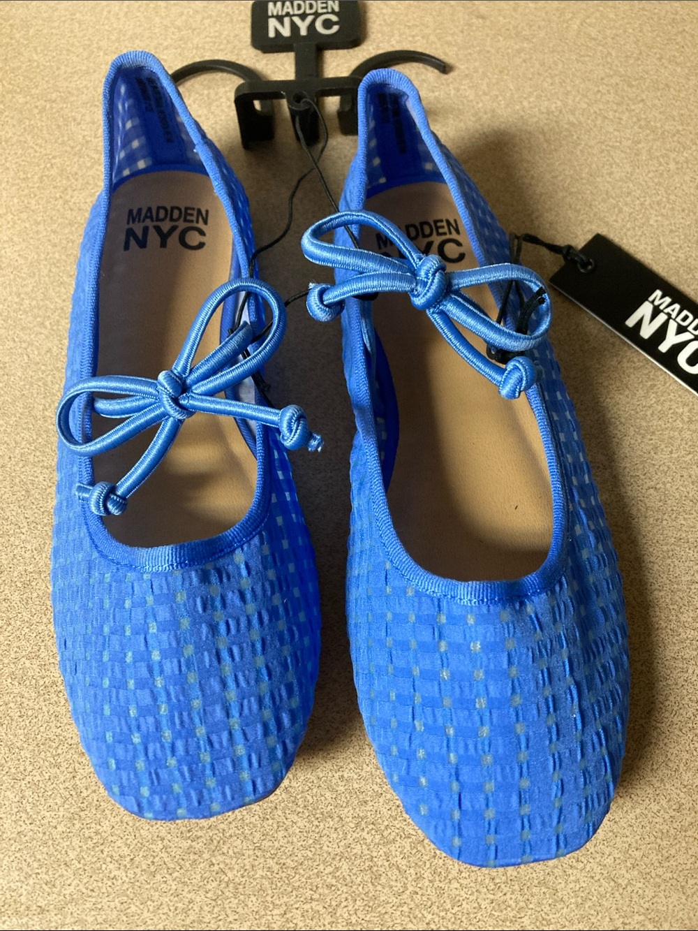 Madden NYC Girls' Royal Blue Bow Ballet Flats